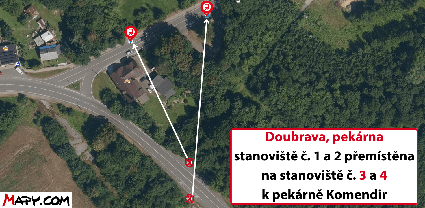 Doubrava, pekárna stanoviště č. 1 a 2 přemístěna na stanoviště č. 3 a 4 k pekárně Komendir.png