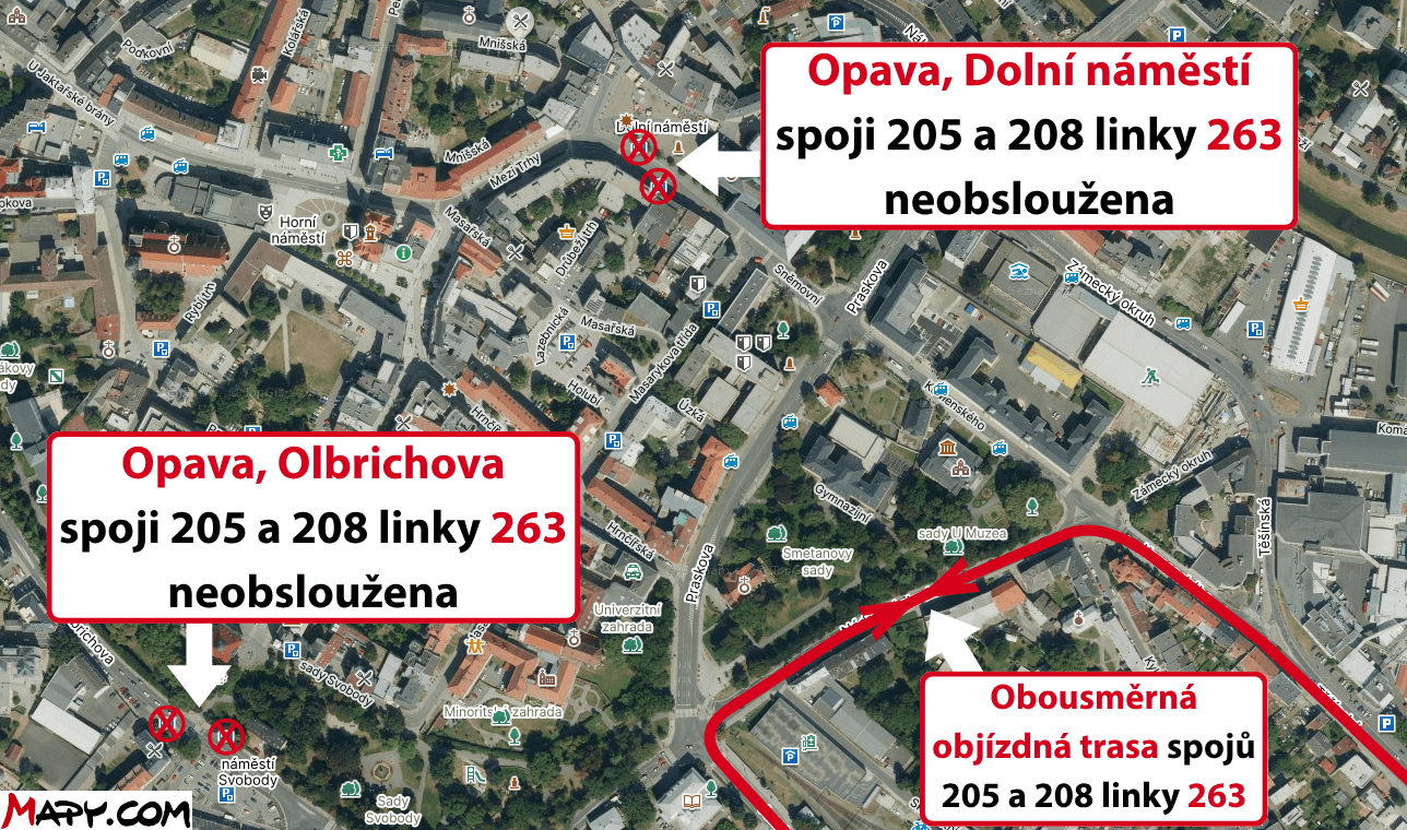Opava, Dolní náměstí spoji 205 a 208.png