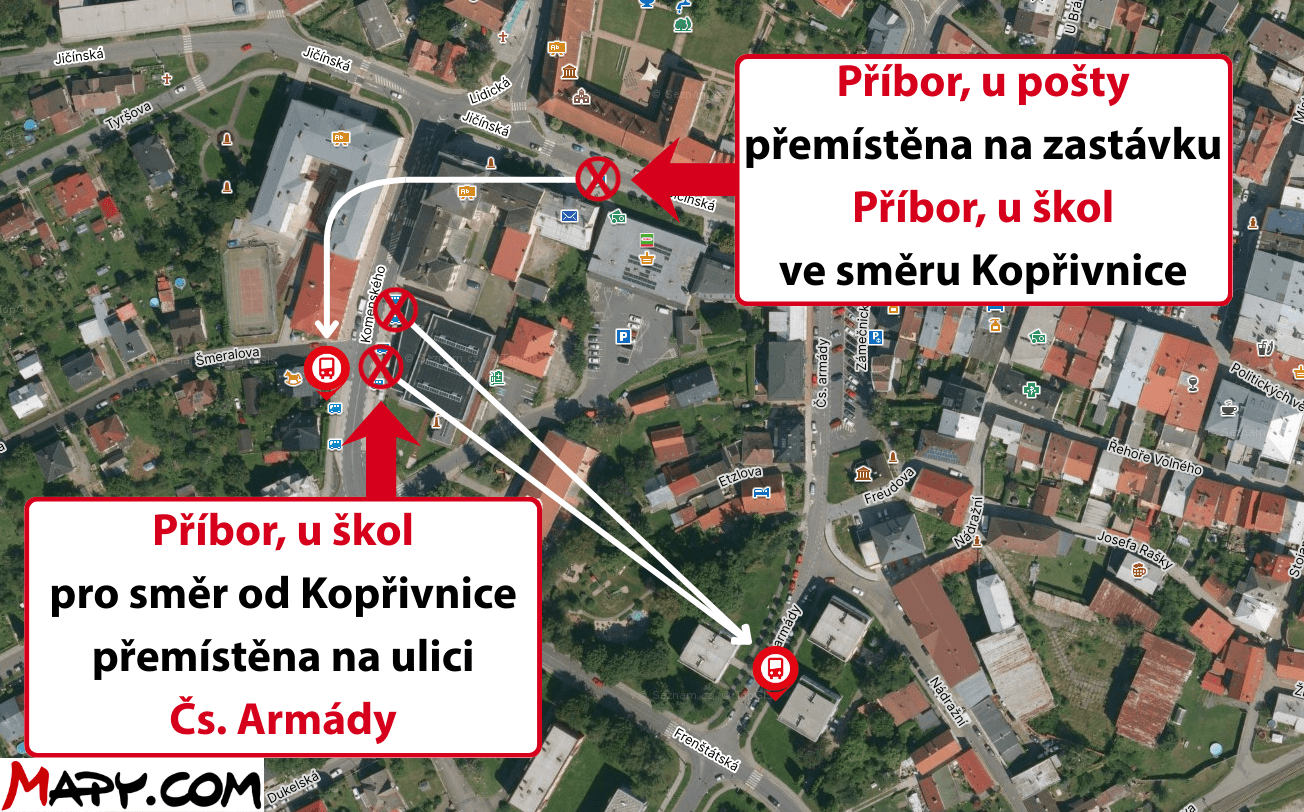 Příbor, u pošty přemístěna na zastávku Příbor, u škol.png